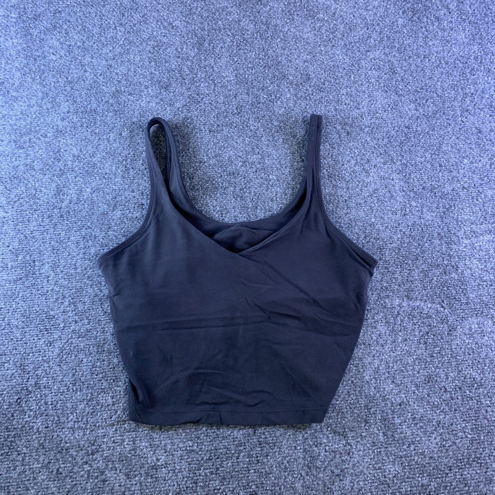 Lululemon Align Tank Top Women 10 Black Good Crop Yoga Nulu Stretch V-Neck
